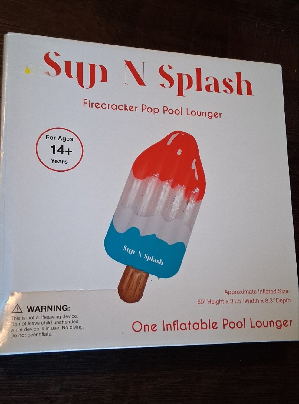 Red White Blue Firecracker Pop Pool Lounger